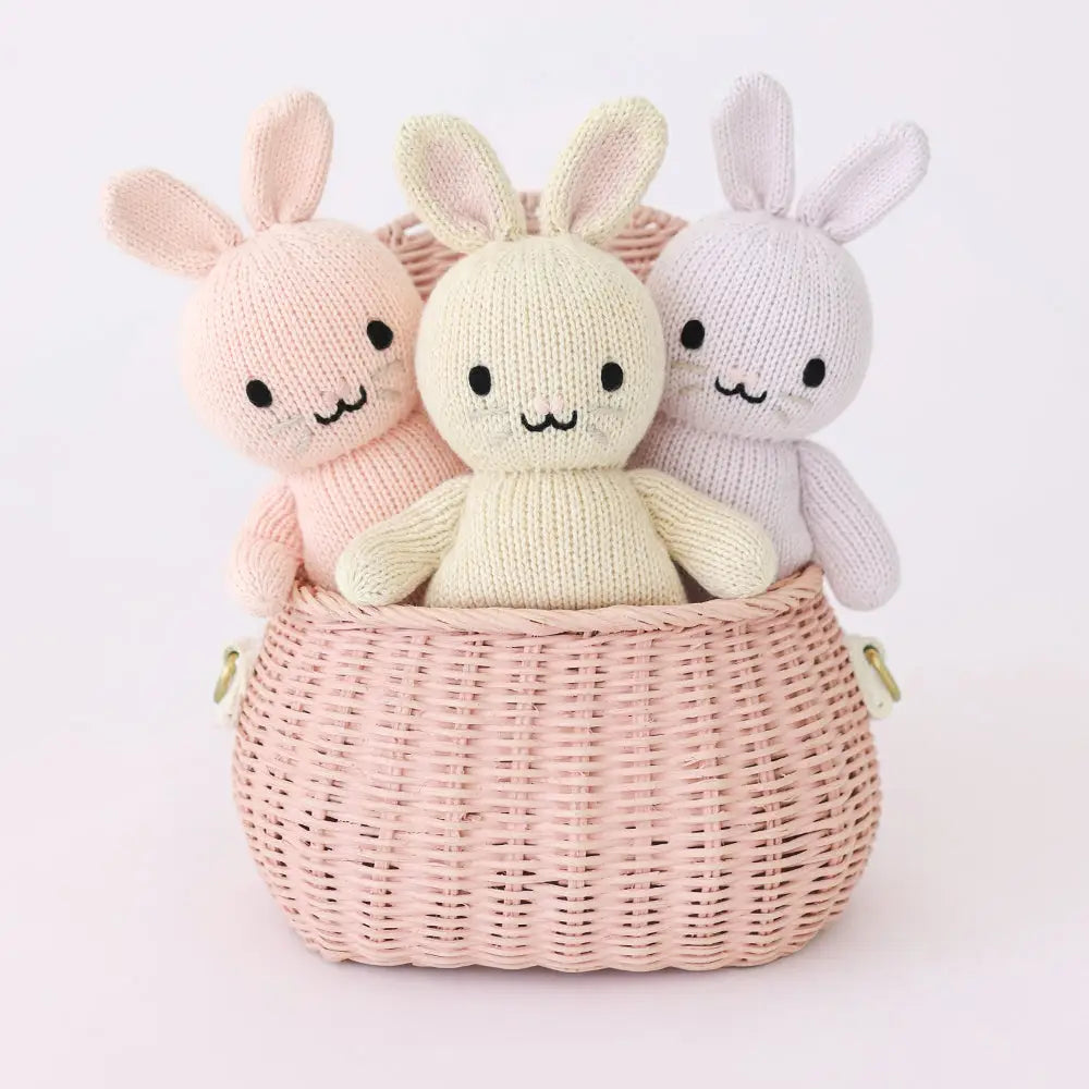Baby Rabbit Oatmeal Hand Knit cuddle+kind Lil Tulips