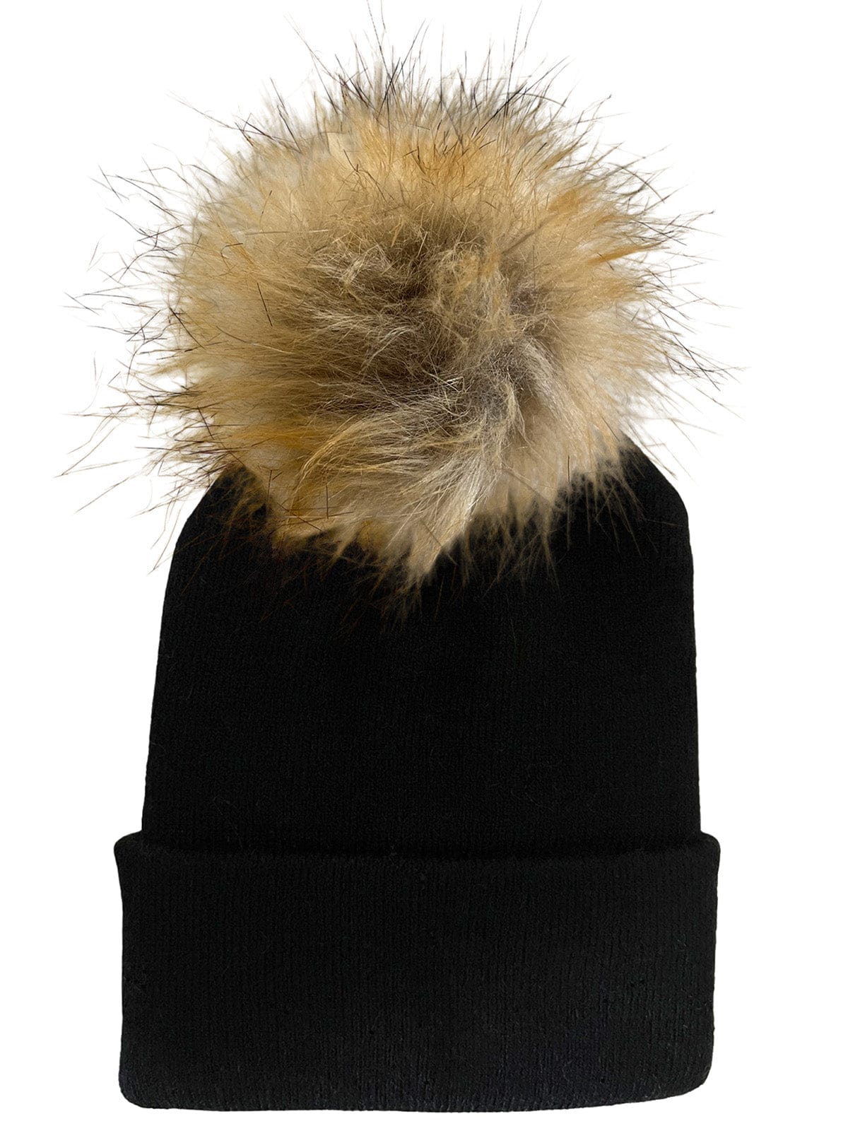 Baby's First Hat®, Black Fur Pom Default SpearmintLOVE Lil Tulips