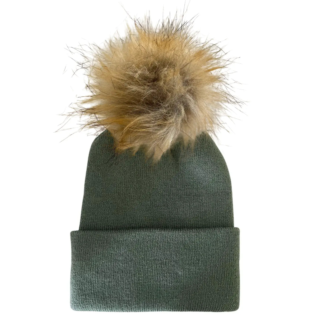 Baby's First Hat®, Fern Fur Pom Default SpearmintLOVE Lil Tulips