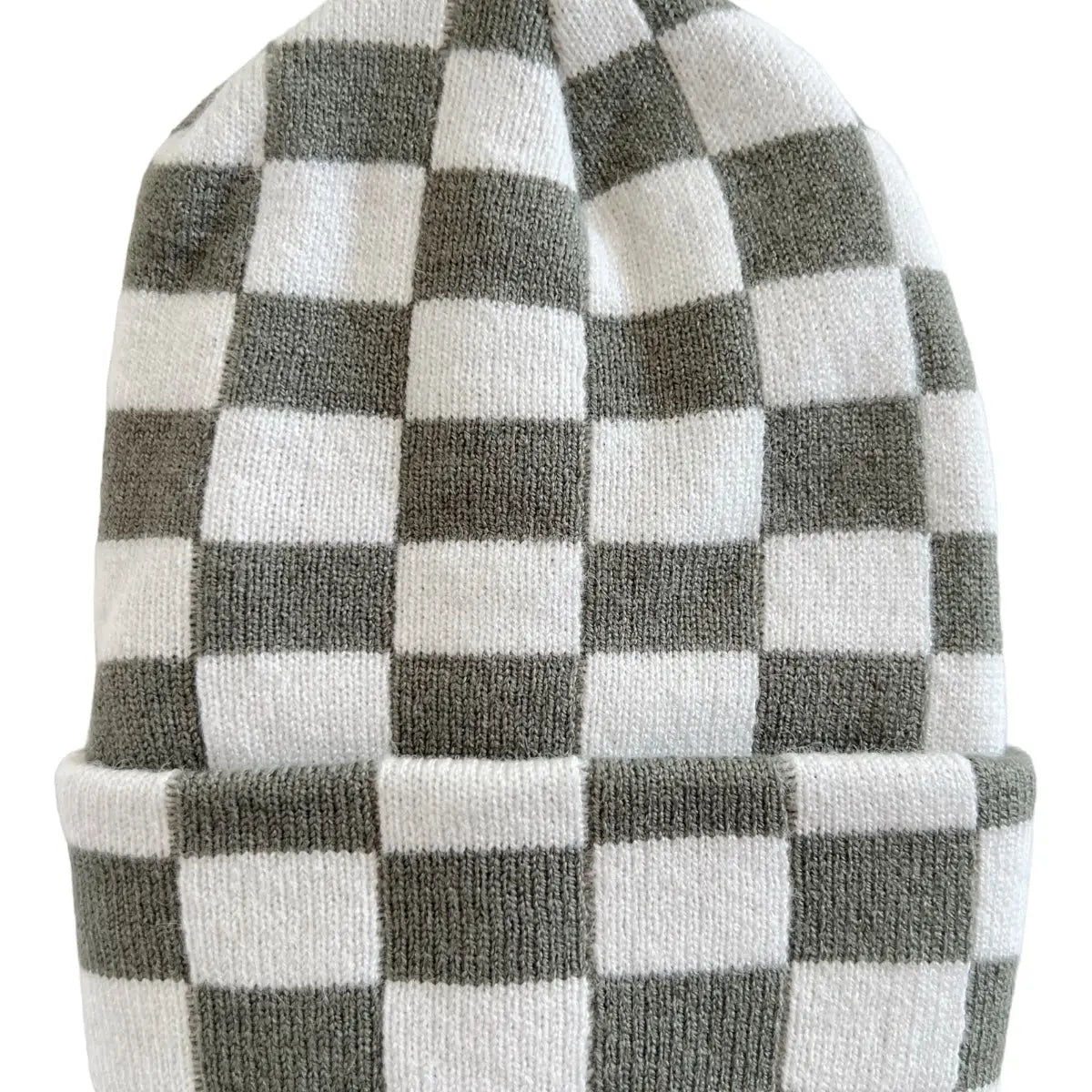 Baby's First Hat - Fern/Warm White Checkerboard SpearmintLOVE Lil Tulips