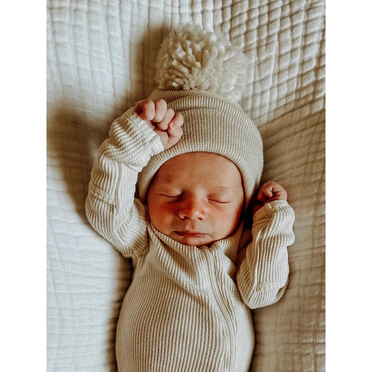 Baby's First Hat - Sand Pom SpearmintLOVE Lil Tulips