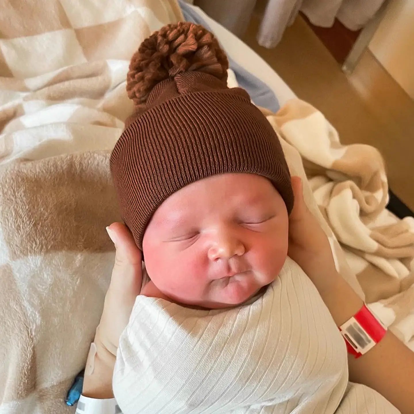 Baby's First Hat - Sandalwood Pom SpearmintLOVE Lil Tulips