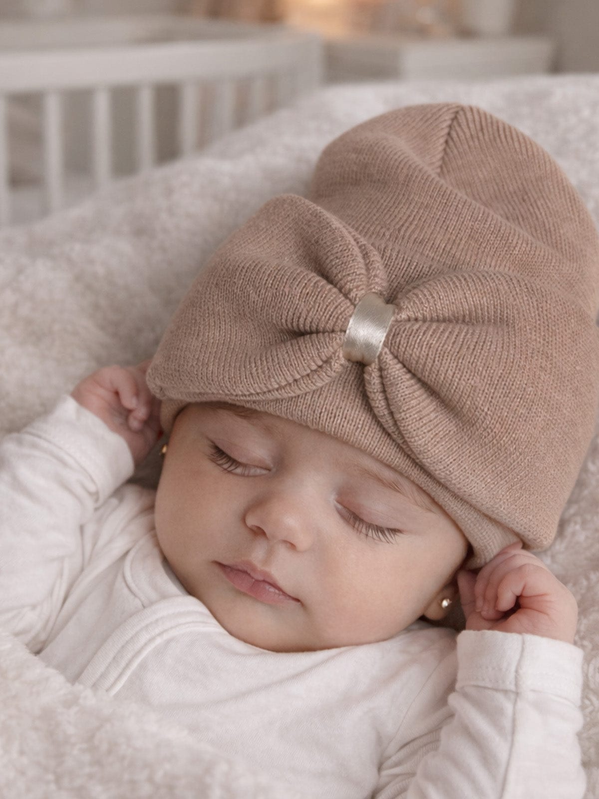 Baby's First Hat®, Tan Bow Default SpearmintLOVE Lil Tulips