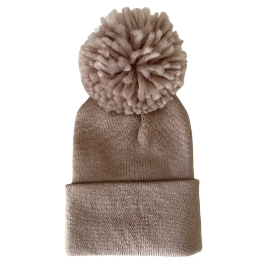 Baby's First Hat - Tan Pom SpearmintLOVE Lil Tulips