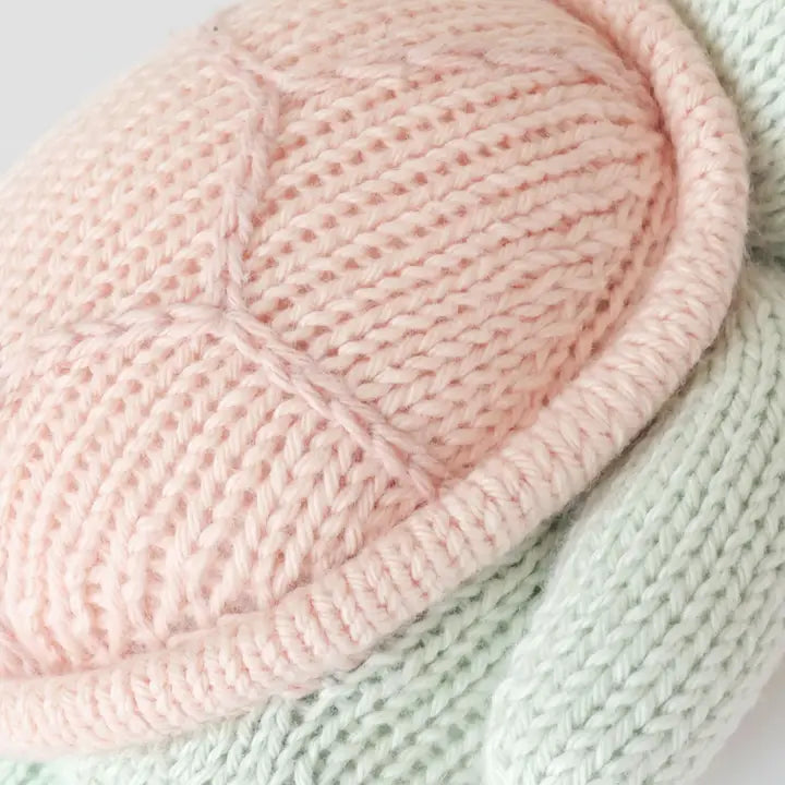 Baby Sea Turtle Powder Pink Hand Knit cuddle+kind Lil Tulips