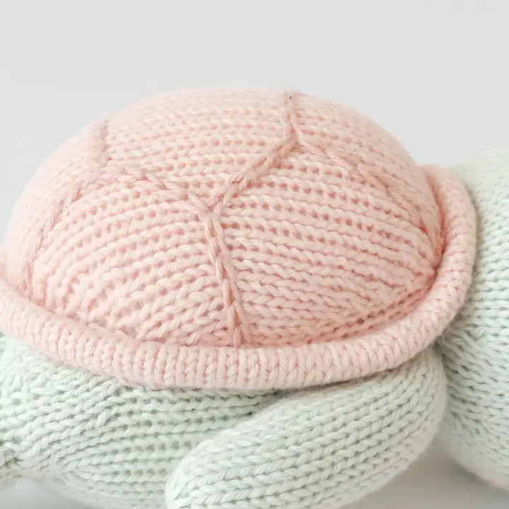 Baby Sea Turtle Powder Pink Hand Knit cuddle+kind Lil Tulips