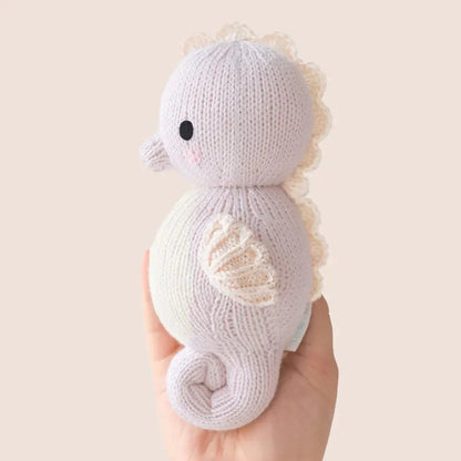 Baby Seahorse (Lilac) Hand Knit Doll - 7" cuddle+kind Lil Tulips