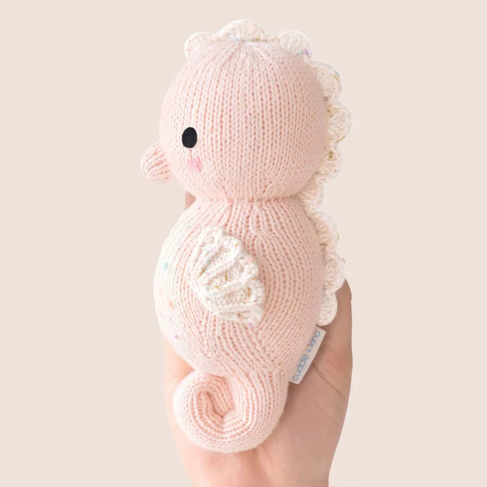 Baby Seahorse Powder Pink Hand Knit cuddle+kind Lil Tulips