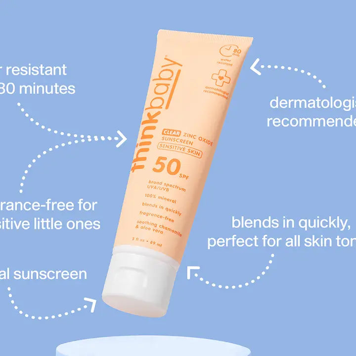 Baby Sensitive Skin Zinc Sunscreen - SPF 50 Think Baby Lil Tulips