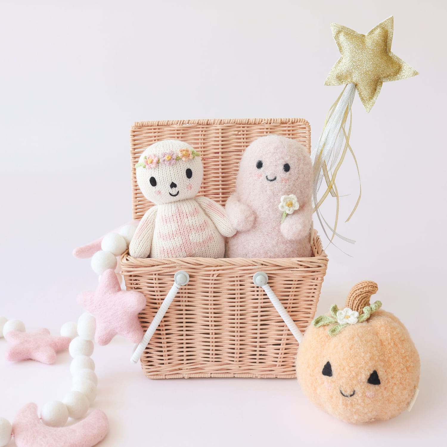 Baby Skeleton (blush) Hand Knit cuddle+kind Lil Tulips