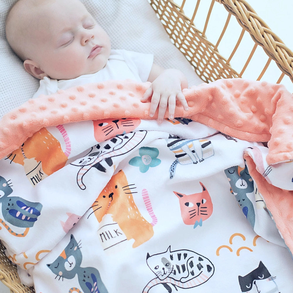 Baby & Toddler Minky Blanket - Cats Honey Lemonade Lil Tulips