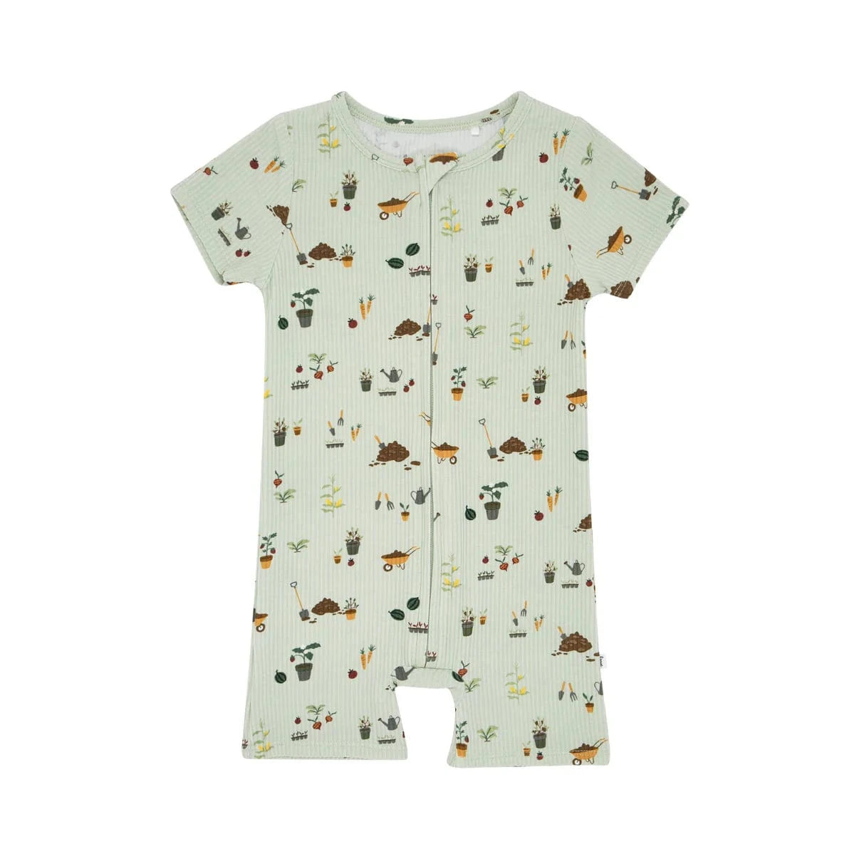 Backyard Garden Small Ribbed Summer Zip Romper Brave Little Ones Lil Tulips