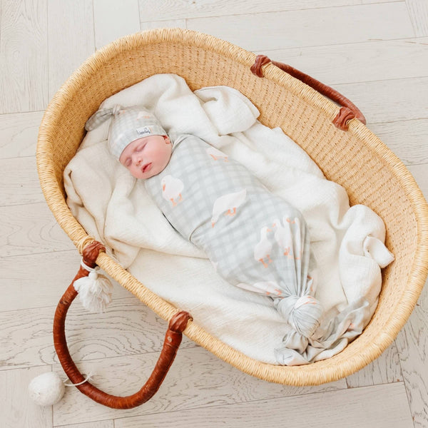 Baker Knit Swaddle Blanket Copper Pearl Lil Tulips