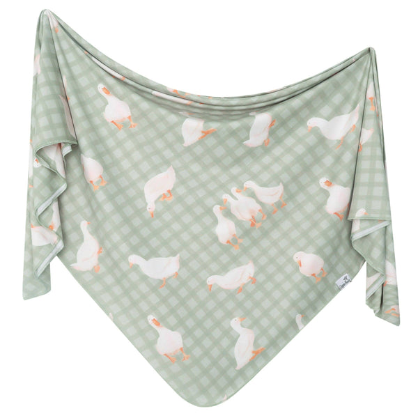 Baker Knit Swaddle Blanket Copper Pearl Lil Tulips