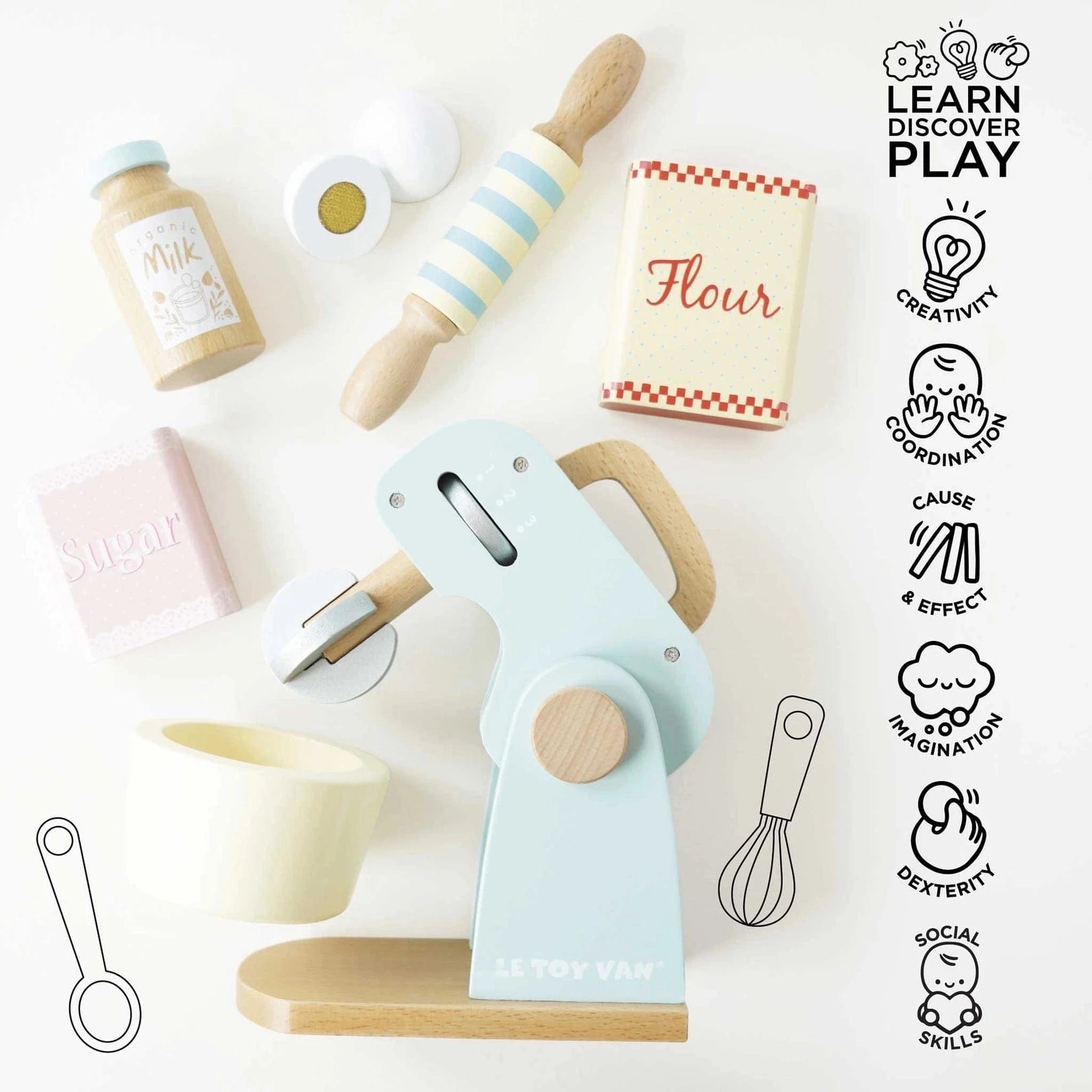 Bakers Mixer Set & Accessories Le Toy Van Lil Tulips