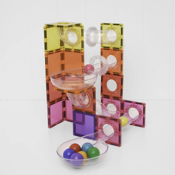 Ball Run Bright Pack, 114 Pieces Connetix Lil Tulips