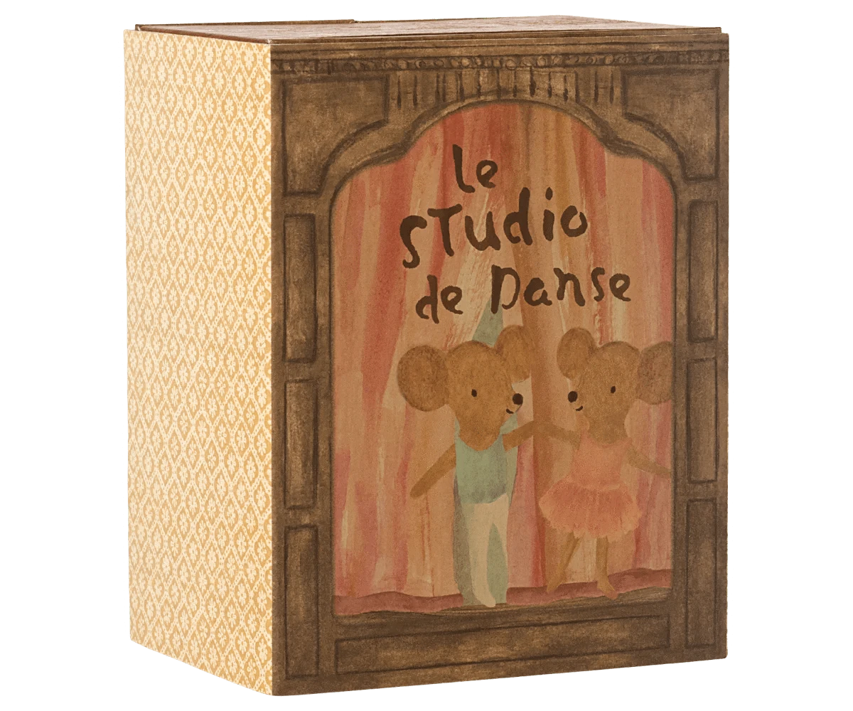 Ballet Mice in Dance Studio, Little Sister and Brother Maileg Lil Tulips