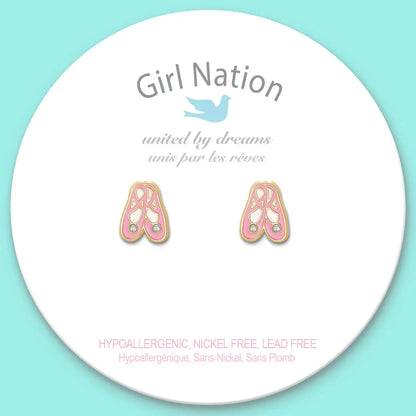 Ballet Slippers Cutie Stud Earrings Girl Nation Bracelets Lil Tulips