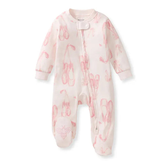 Ballet Slippers Organic Cotton Sleep & Play Burt's Bees Baby Lil Tulips