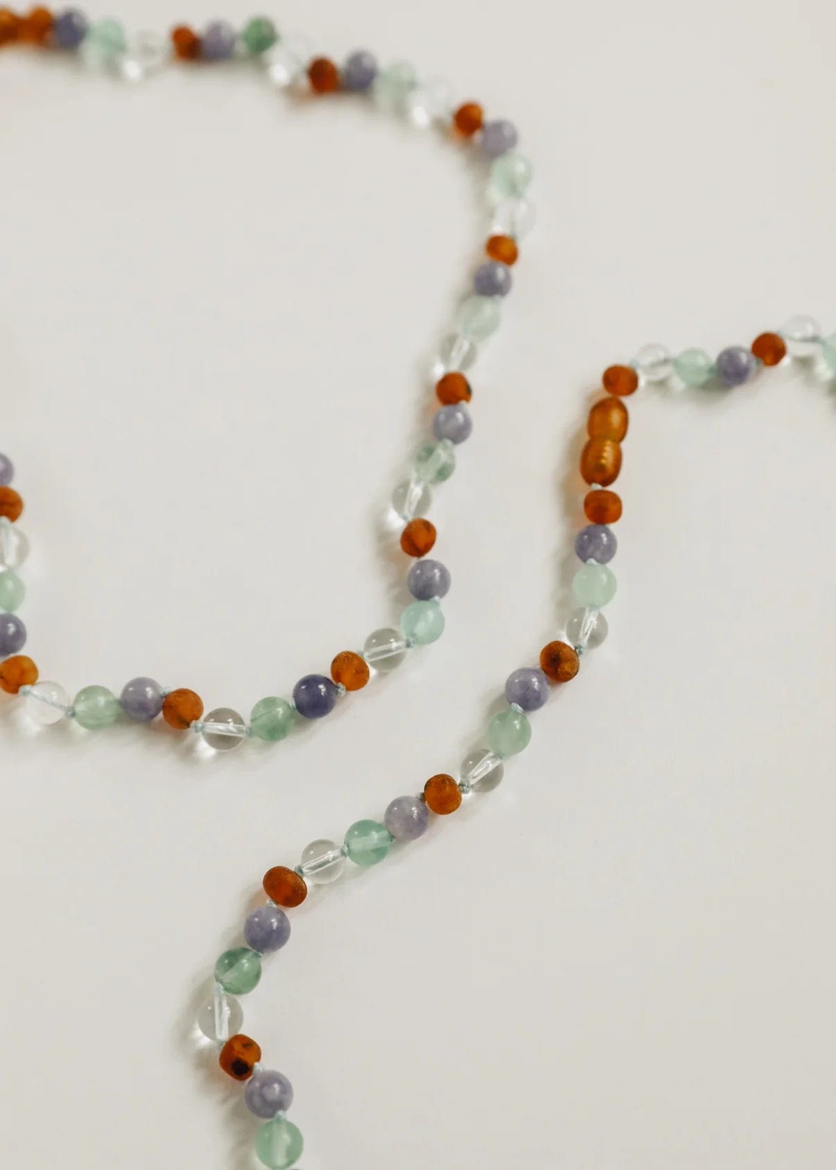 Baltic Sea Amber + Natural Gemstone Bracelet Canyon Leaf Lil Tulips
