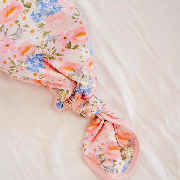 Bamboo Newborn Knotted Gown - Penelope Copper Pearl Lil Tulips