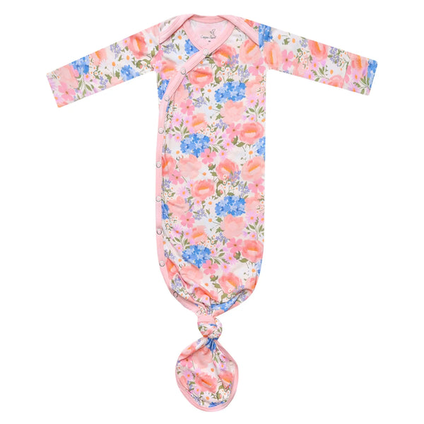 Bamboo Newborn Knotted Gown - Penelope Copper Pearl Lil Tulips