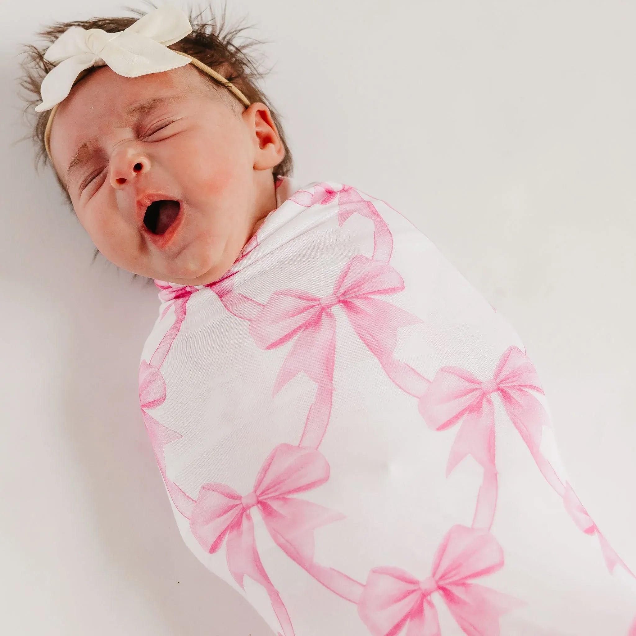 Bamboo Swaddle - Bow My Gosh Copper Pearl Lil Tulips