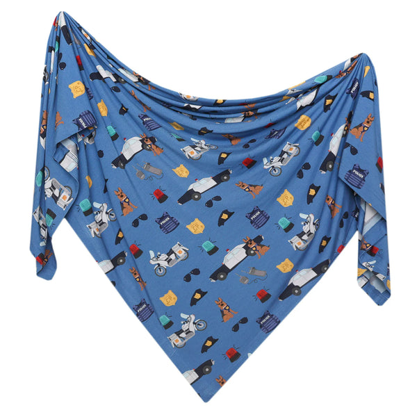 Bamboo Swaddle - Policemen Copper Pearl Lil Tulips
