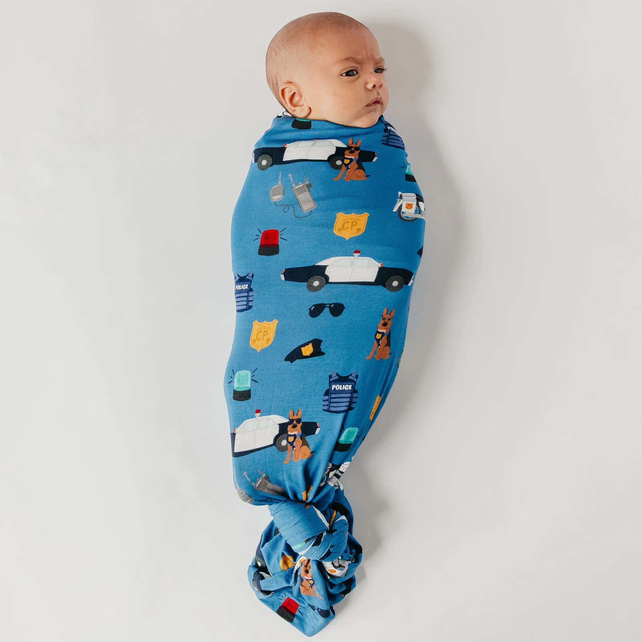 Bamboo Swaddle - Policemen Copper Pearl Lil Tulips
