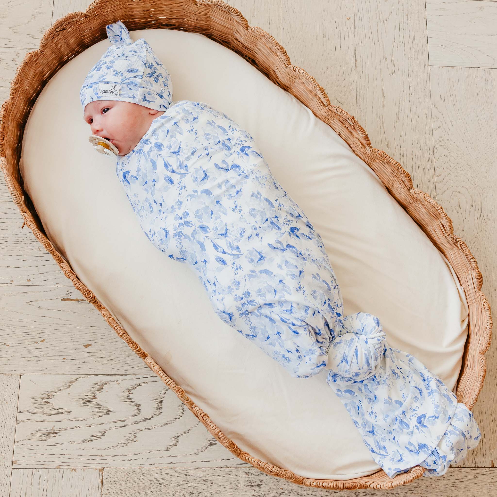 Bamboo Swaddle - Priscilla Copper Pearl Lil Tulips