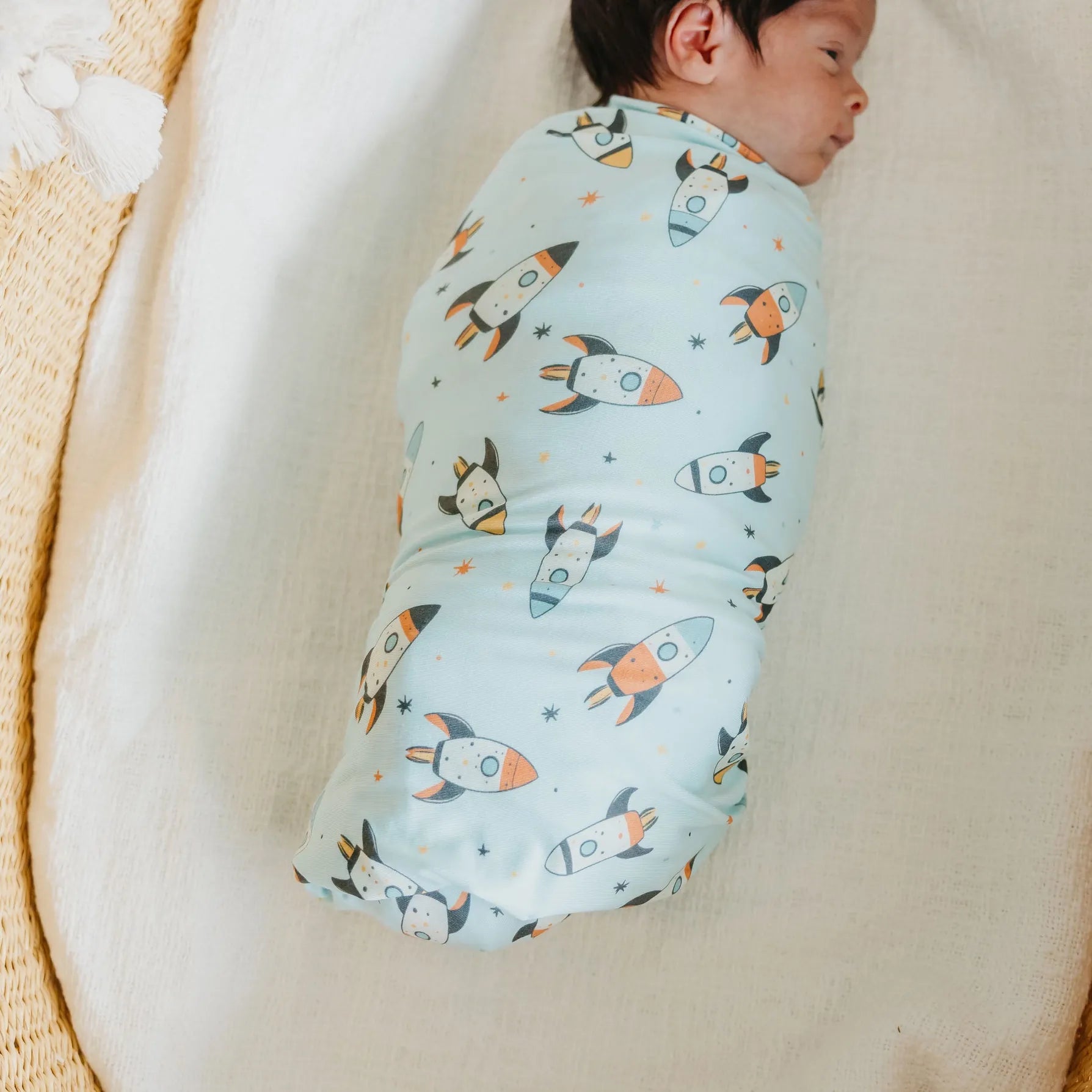 Bamboo Swaddle - Rocketeer Copper Pearl Lil Tulips