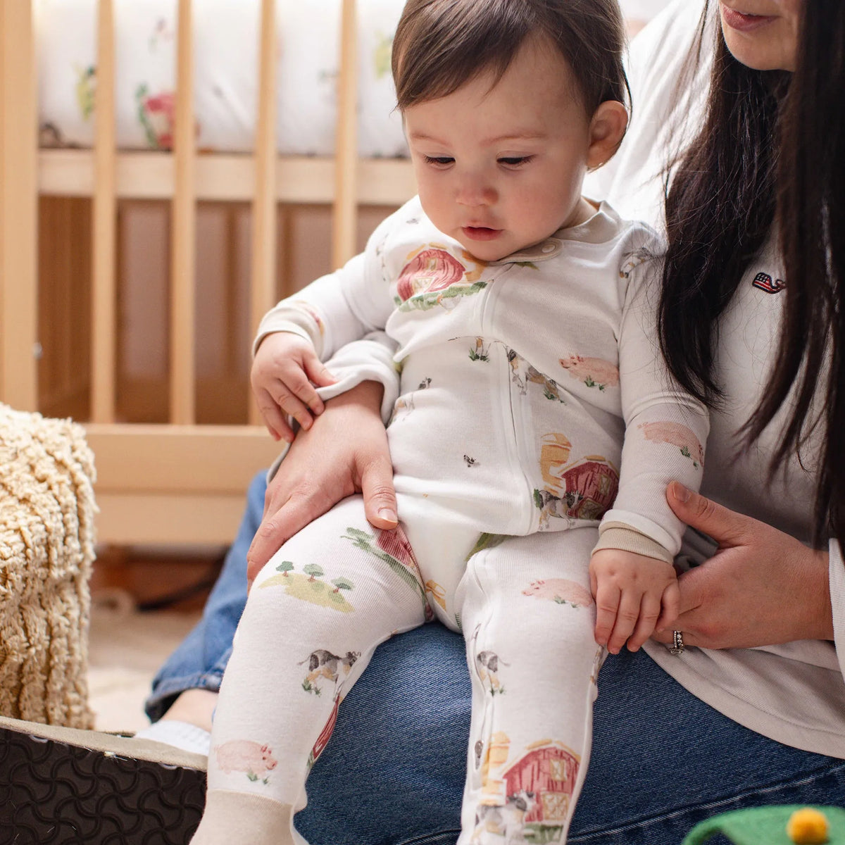Barnyard Organic Cotton Two-Piece Pajamas Burt's Bees Baby Lil Tulips