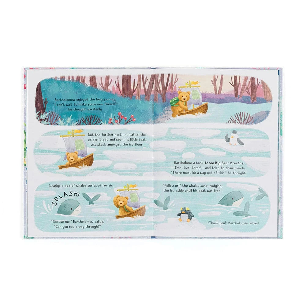 Bartholomew Bear and the Snow Giants Book Jellycat Lil Tulips