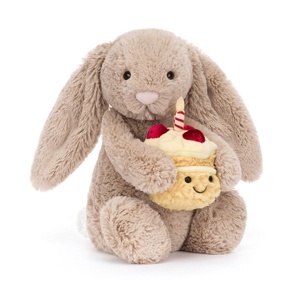 Bashful Beige Bunny 'Birthday' Jellycat Stuffed Animals Lil Tulips