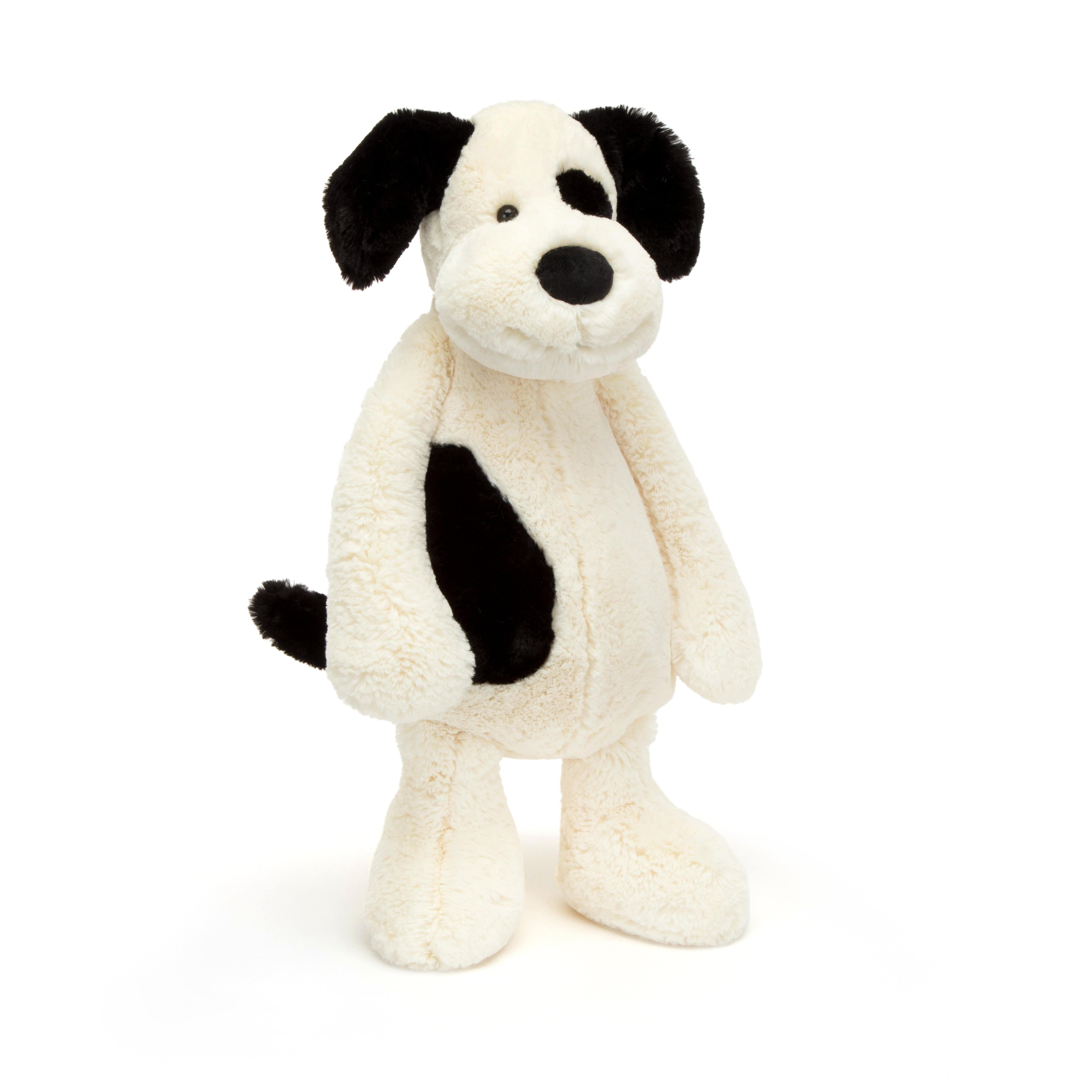 Bashful Black & Cream Puppy Really Big Jellycat Lil Tulips