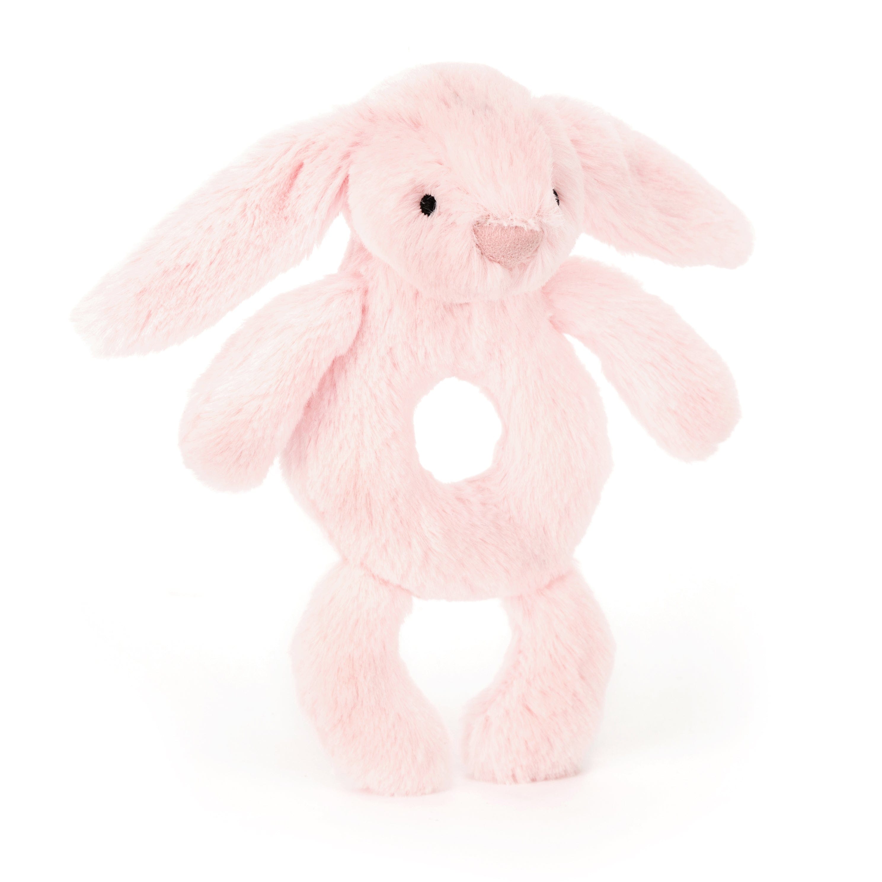 Bashful Pink Bunny Ring Rattle JellyCat Lil Tulips