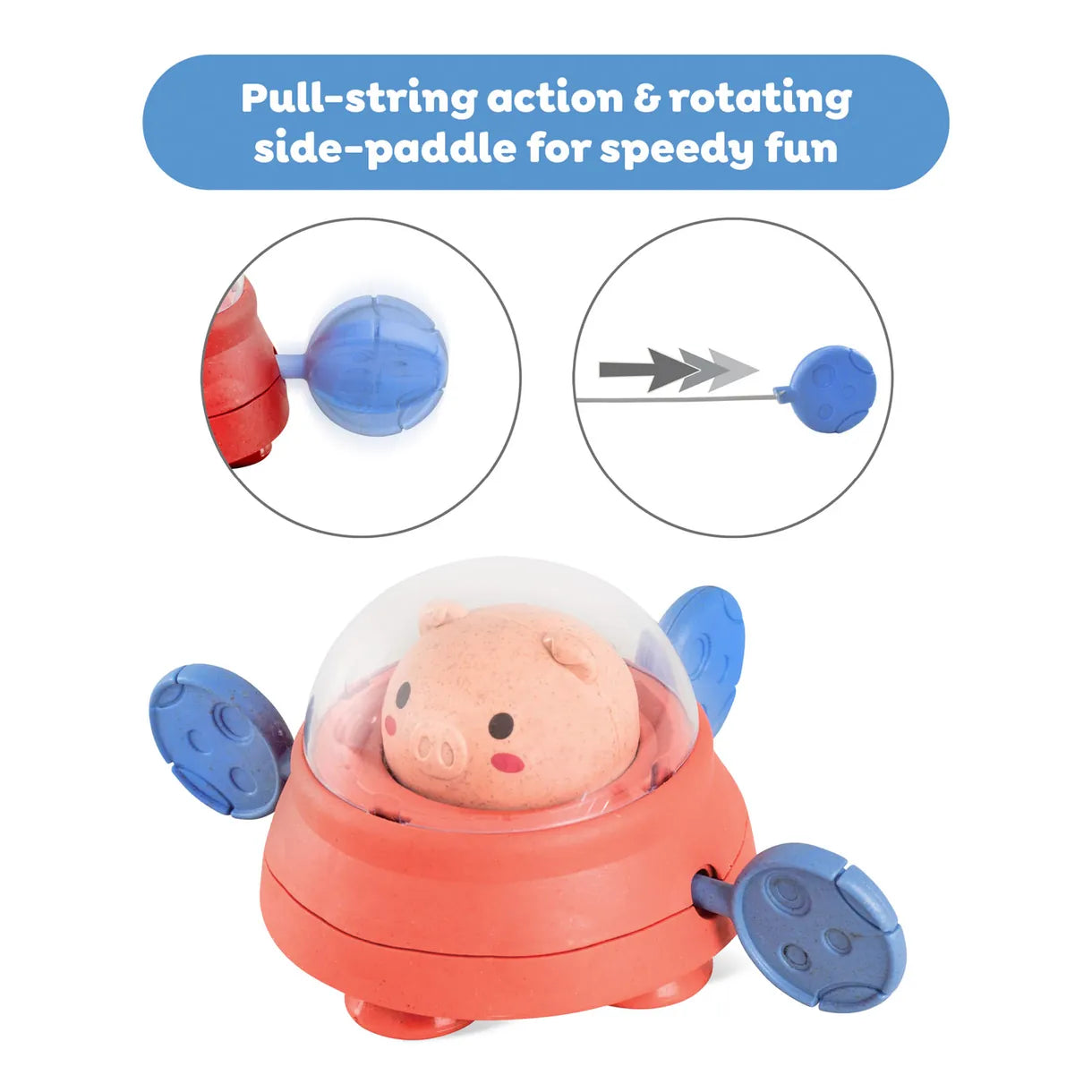 Bath Paddle Ship - Space Piggy Tiger Tribe Lil Tulips