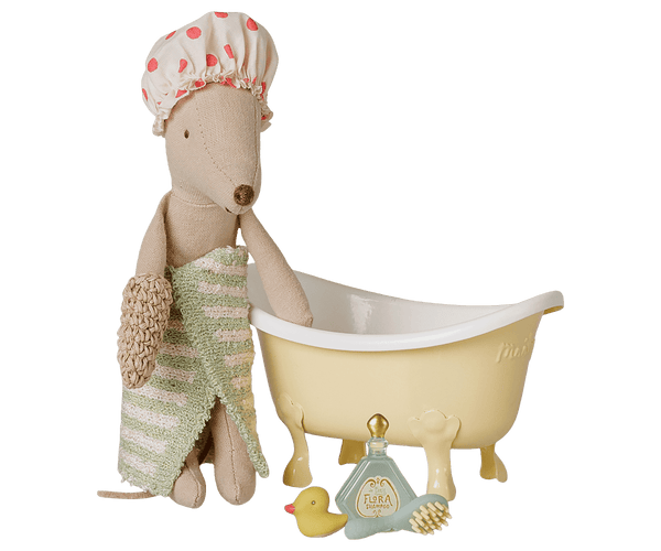 Bathtub set, Mouse - Yellow Maileg Lil Tulips