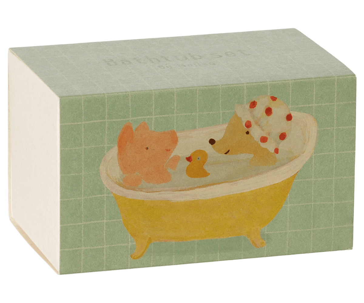 Bathtub set, Mouse - Yellow Maileg Lil Tulips