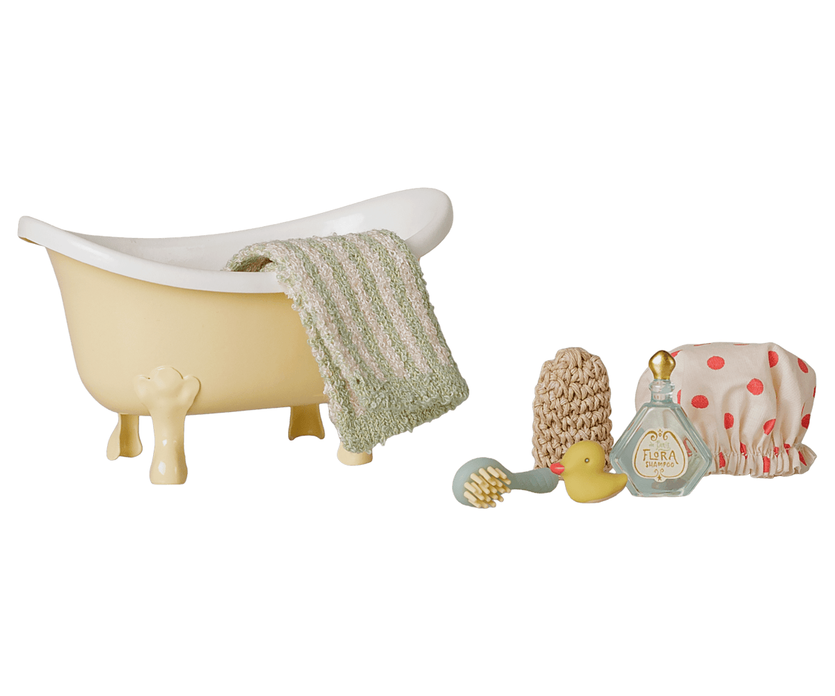 Bathtub set, Mouse - Yellow Maileg Lil Tulips