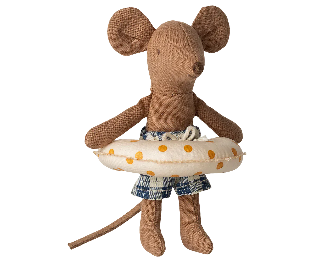 Beach mouse with float, Little brother - Yellow dots Maileg Lil Tulips