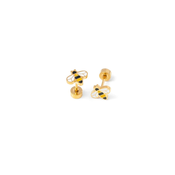 Bee Flat Back Earrings Pip Pop Post Lil Tulips