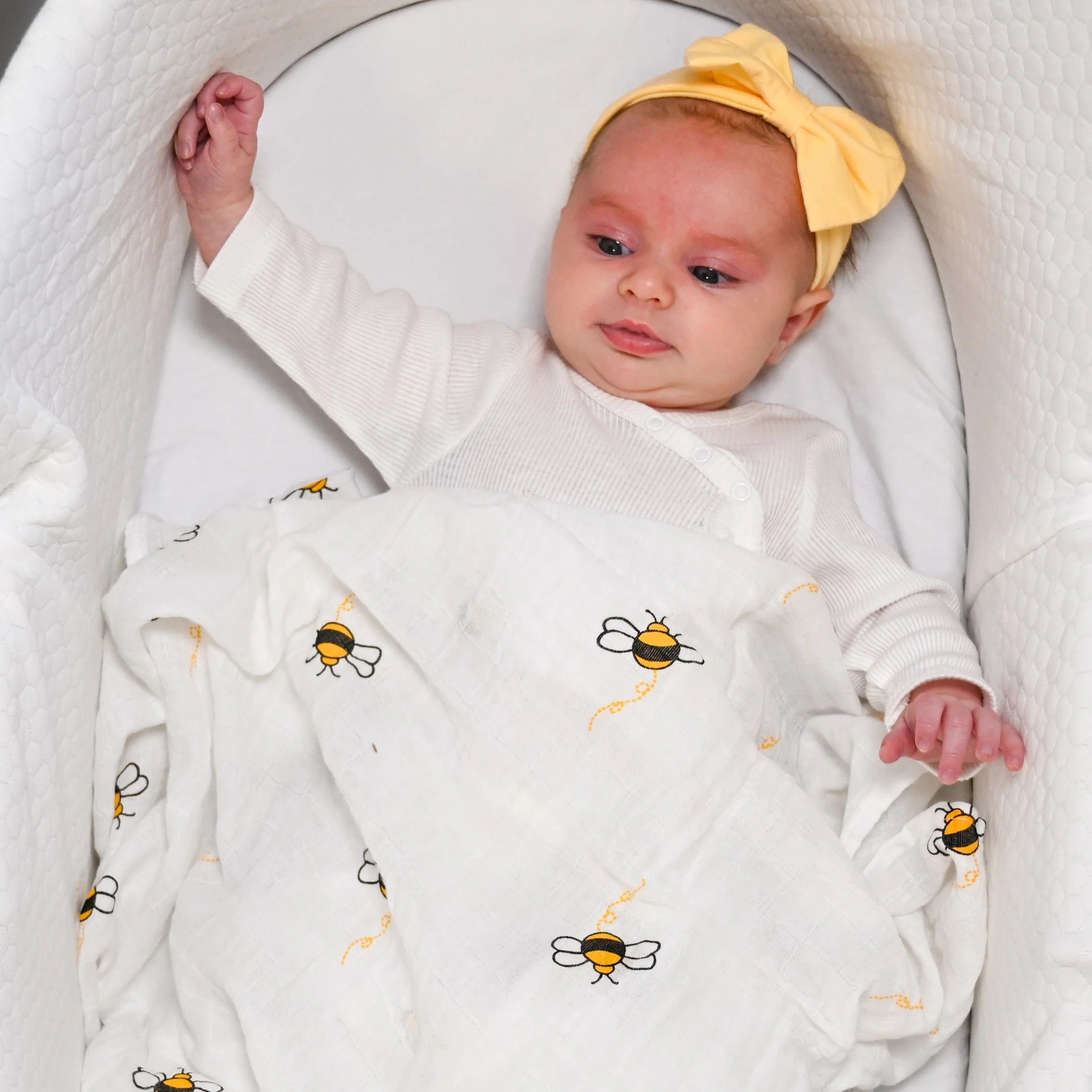 Bee-utiful Swaddle Blanket LollyBanks Lil Tulips