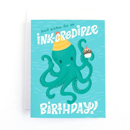 Best Wishes For An Ink-Credible Birthday! Kids Birthday Card Pedaller Designs Lil Tulips