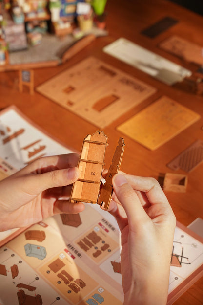Diy Miniature House Kit: Corner Bookstore