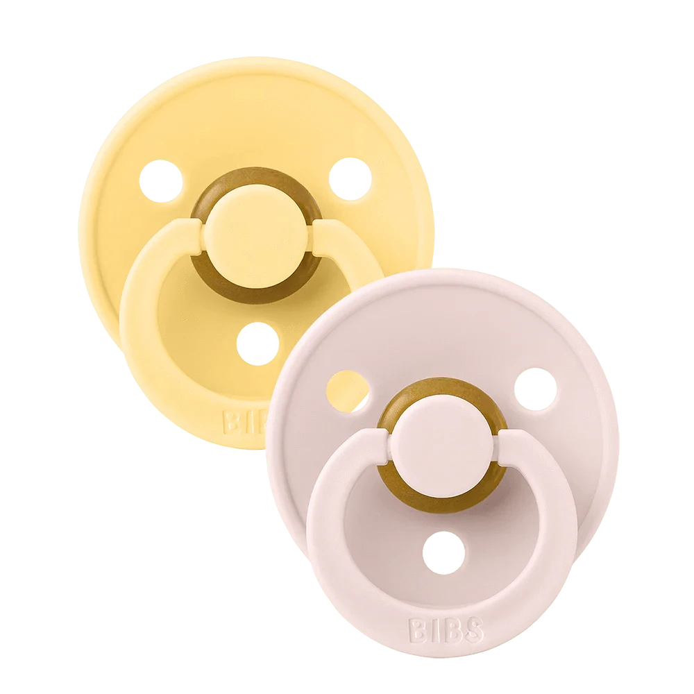 BIBS Colour 2 Pack - Pale Butter/Petal Bibs Pacifier Lil Tulips