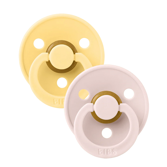 BIBS Colour 2 Pack - Pale Butter/Petal Bibs Pacifier Lil Tulips