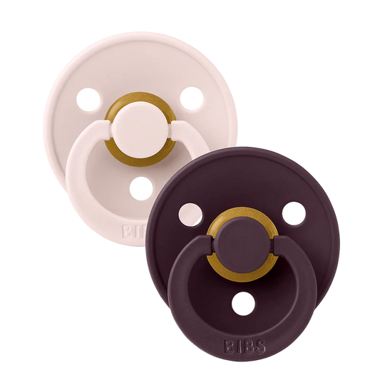 BIBS Colour 2 Pack - Petal/Plum Bibs Pacifier Lil Tulips