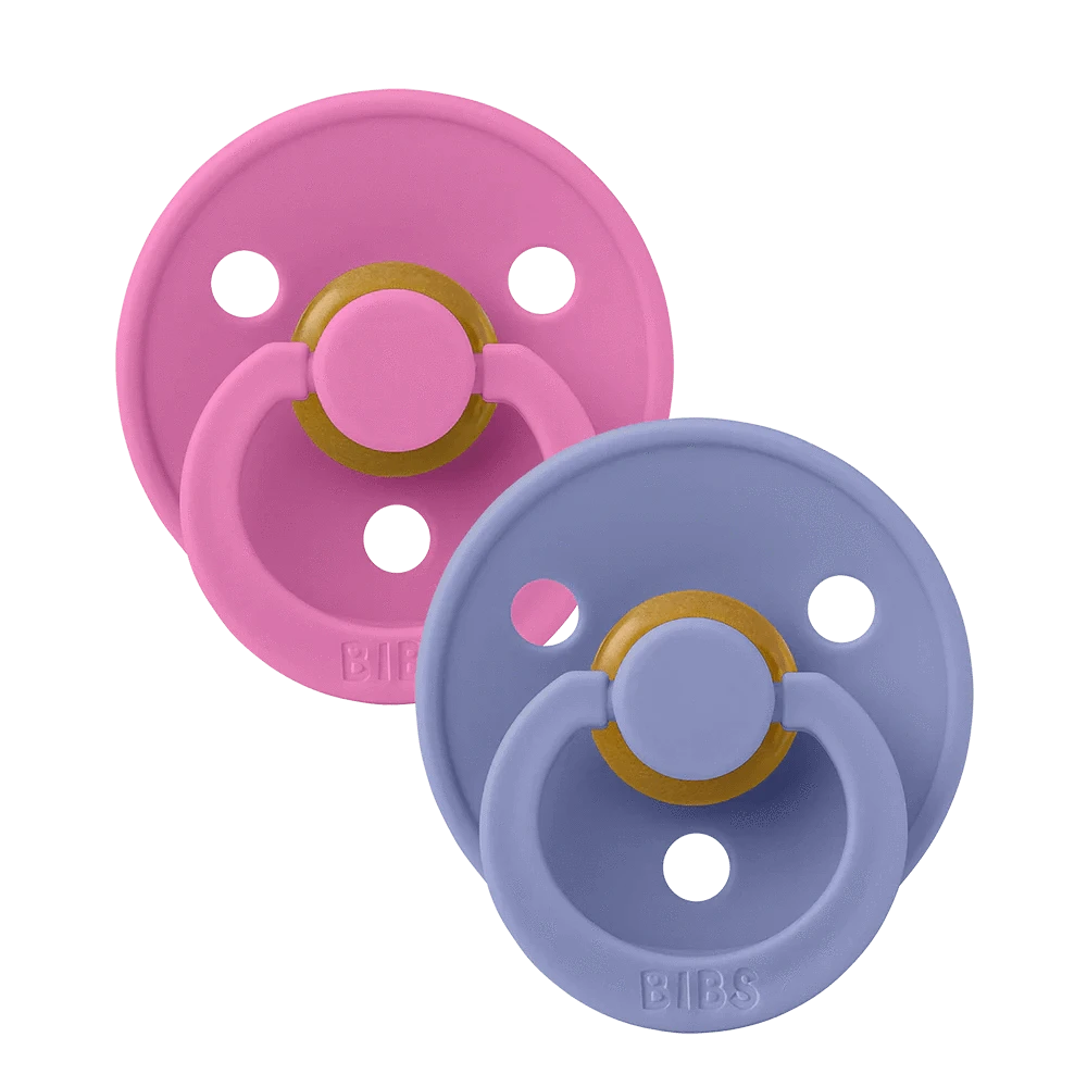 BiBS Pacifier 2 Pack - Bubblegum/Peri Bibs Pacifier Lil Tulips