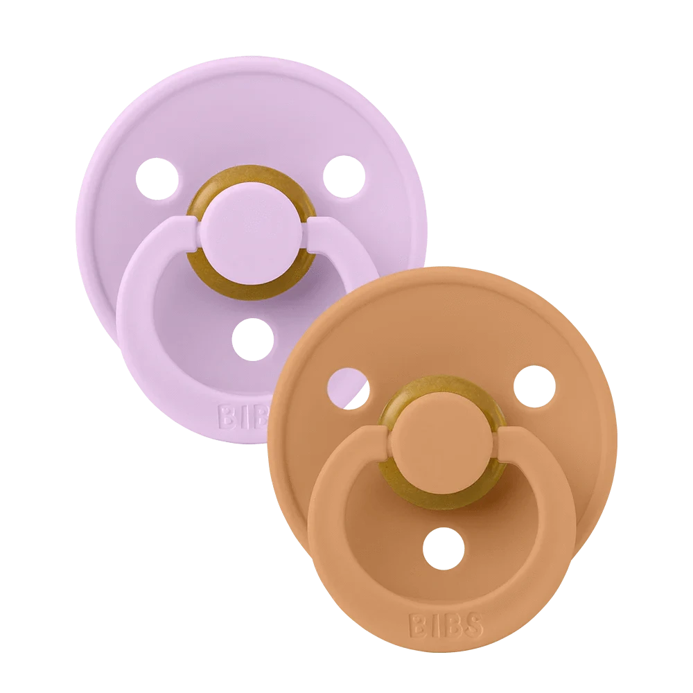 BiBS Pacifier 2 Pack - Violet Sky/Pumpkin Bibs Pacifier Lil Tulips